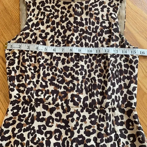 Steven Alan silk sleeveless dress Cheetah print Cream tan brown Size 0 - Picture 3 of 13